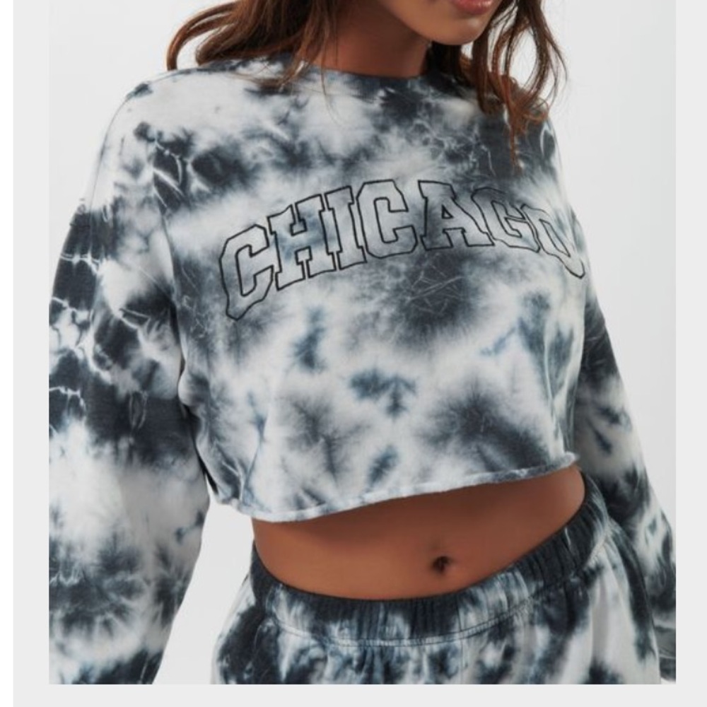 Tie-Dye Chicago Crop Sweatshirt | Garage